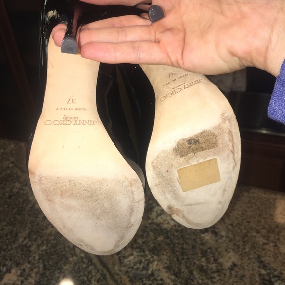 SOLD Jimmy Choo | Crown Peep Toe Platform Patent - Picture 8 of 16